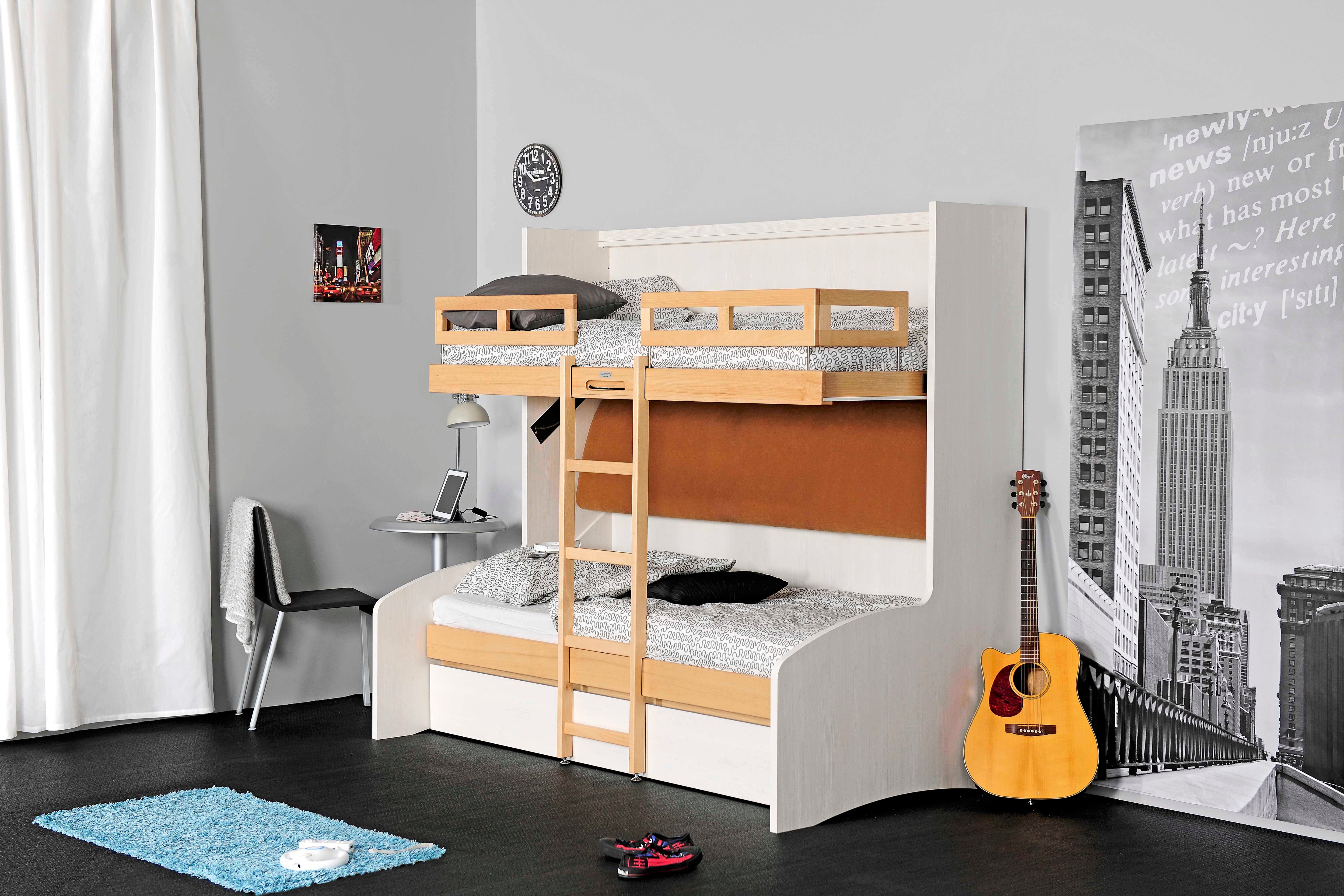 Lits escamotables superposés