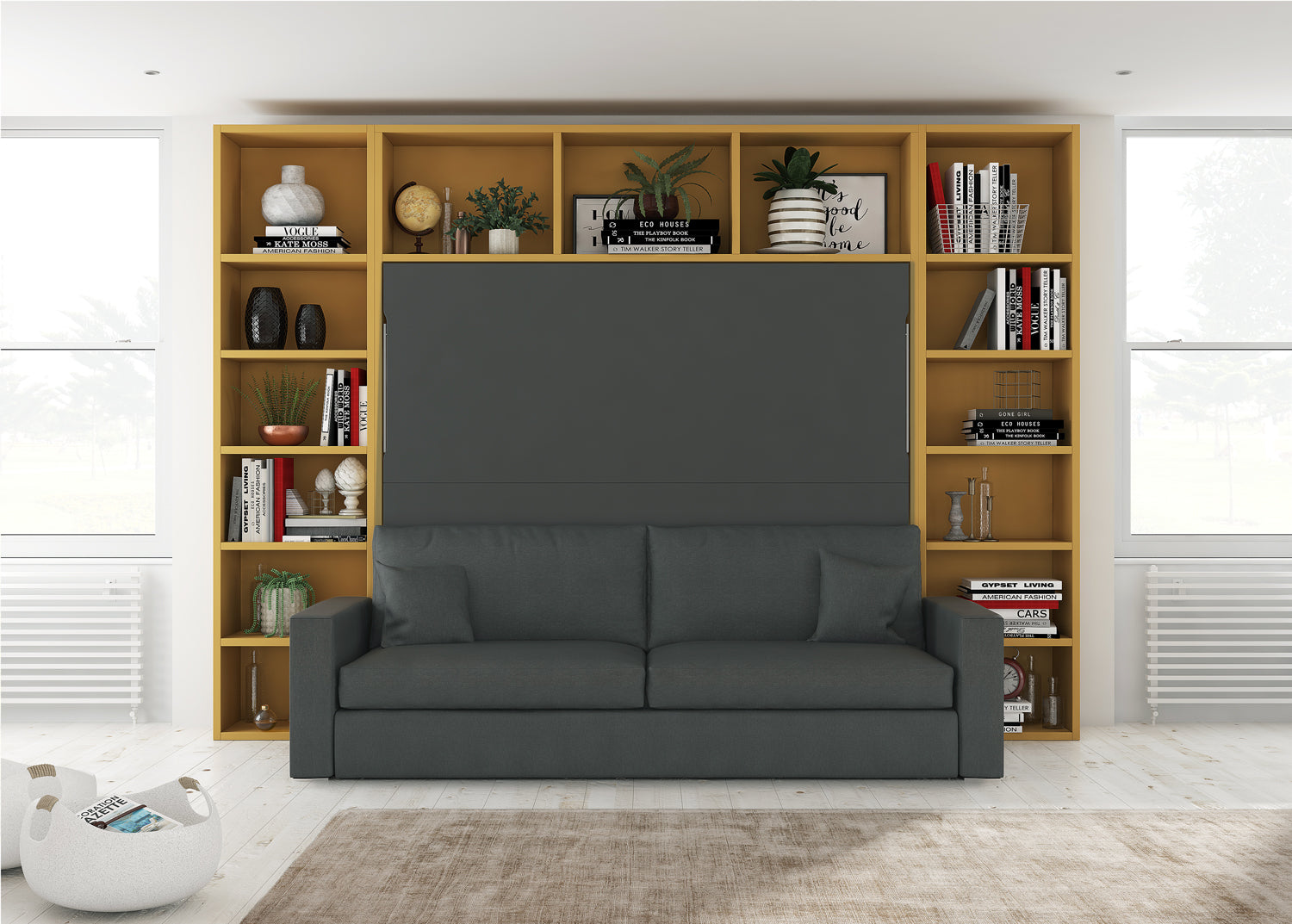 Lit escamotable canapé CUBE Sofa vertical et transversal