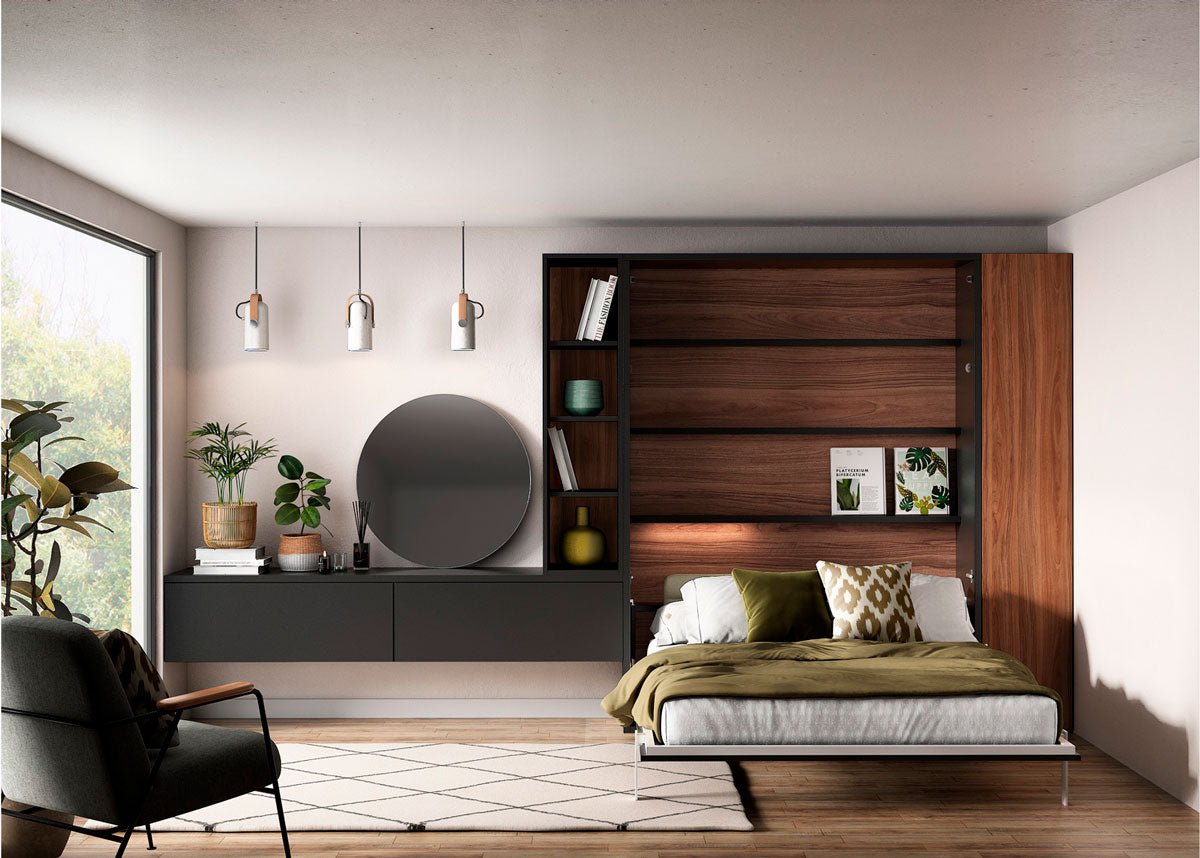 Lit escamotable CUBE vertical et transversal