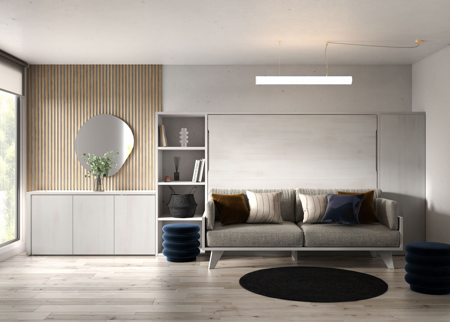 Lit escamotable canapé CUBE Sofa vertical et transversal