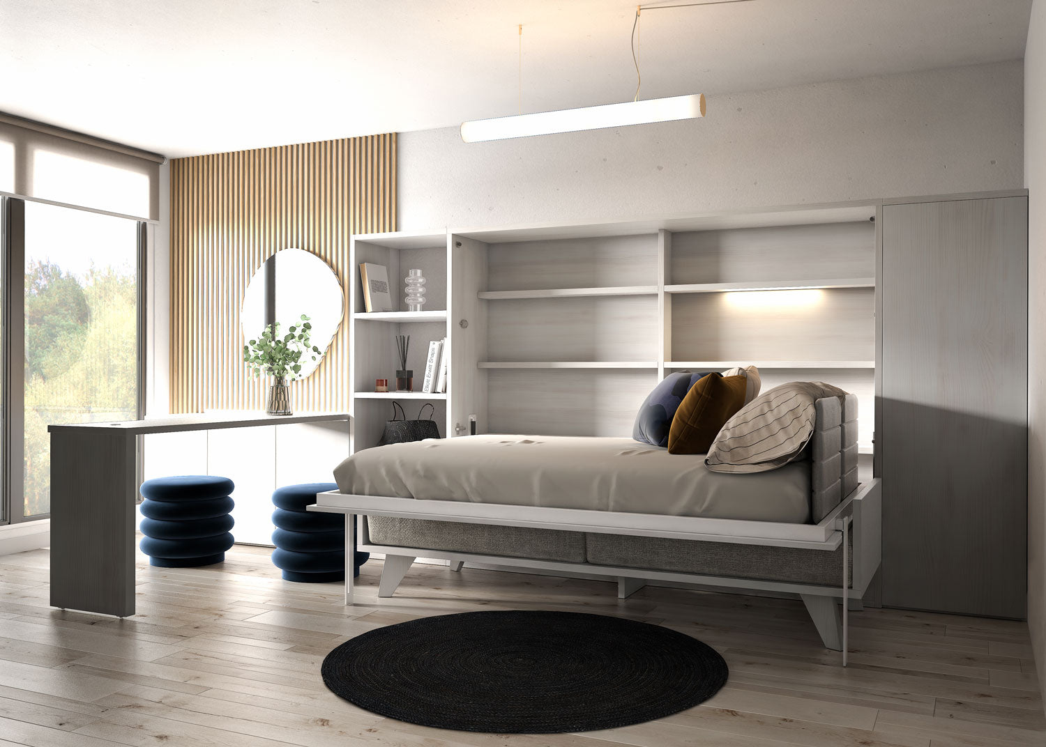 Lit escamotable canapé CUBE Sofa vertical et transversal