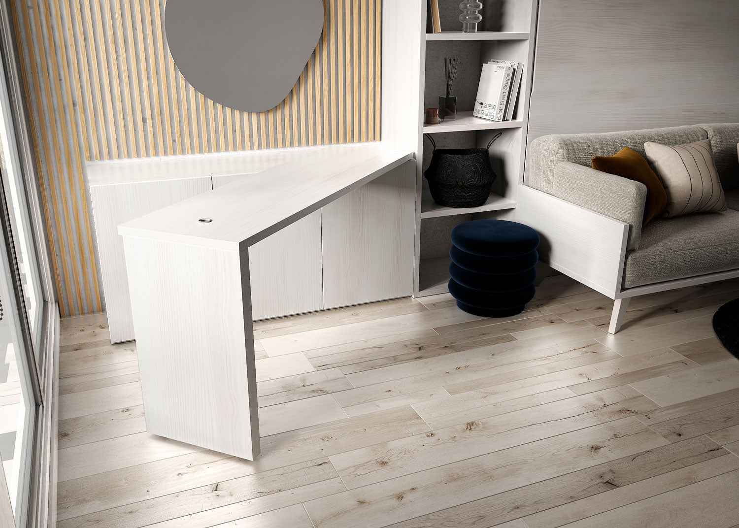 Lit escamotable canapé CUBE Sofa vertical et transversal