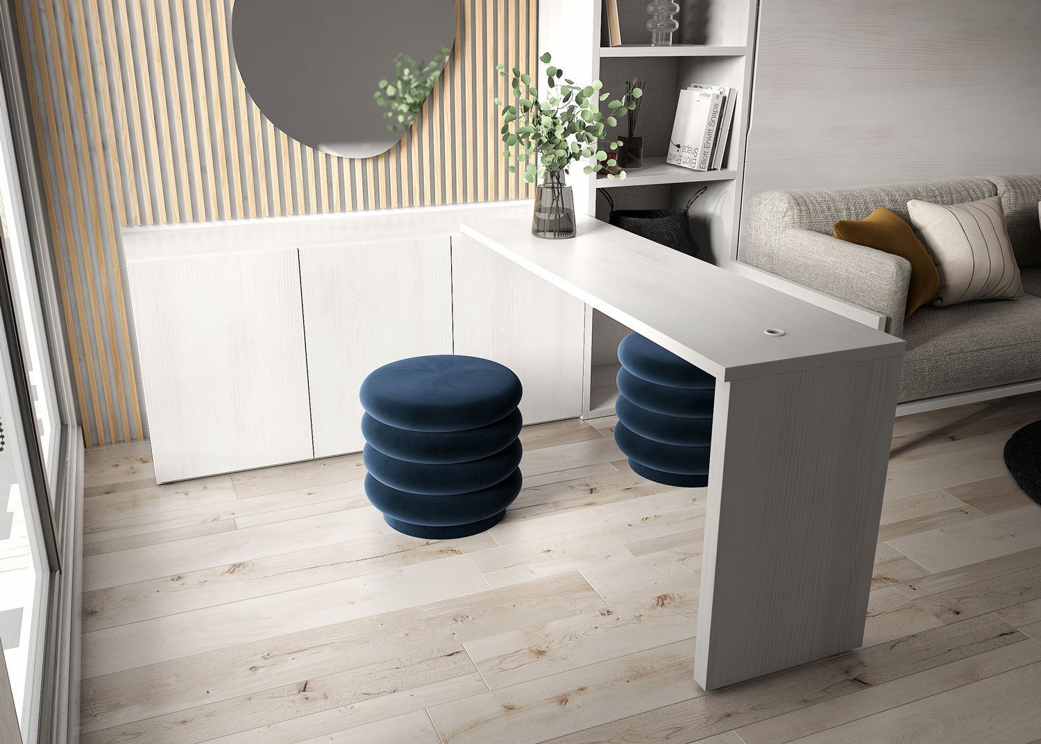 Lit escamotable canapé CUBE Sofa vertical et transversal