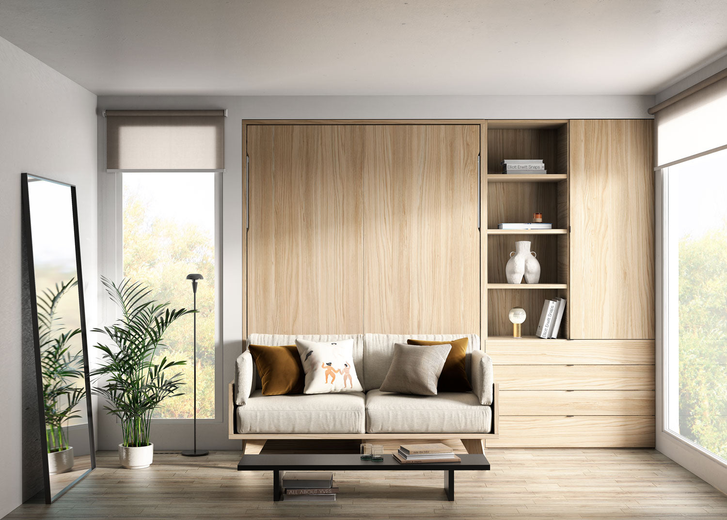 Lit escamotable canapé CUBE Sofa vertical et transversal