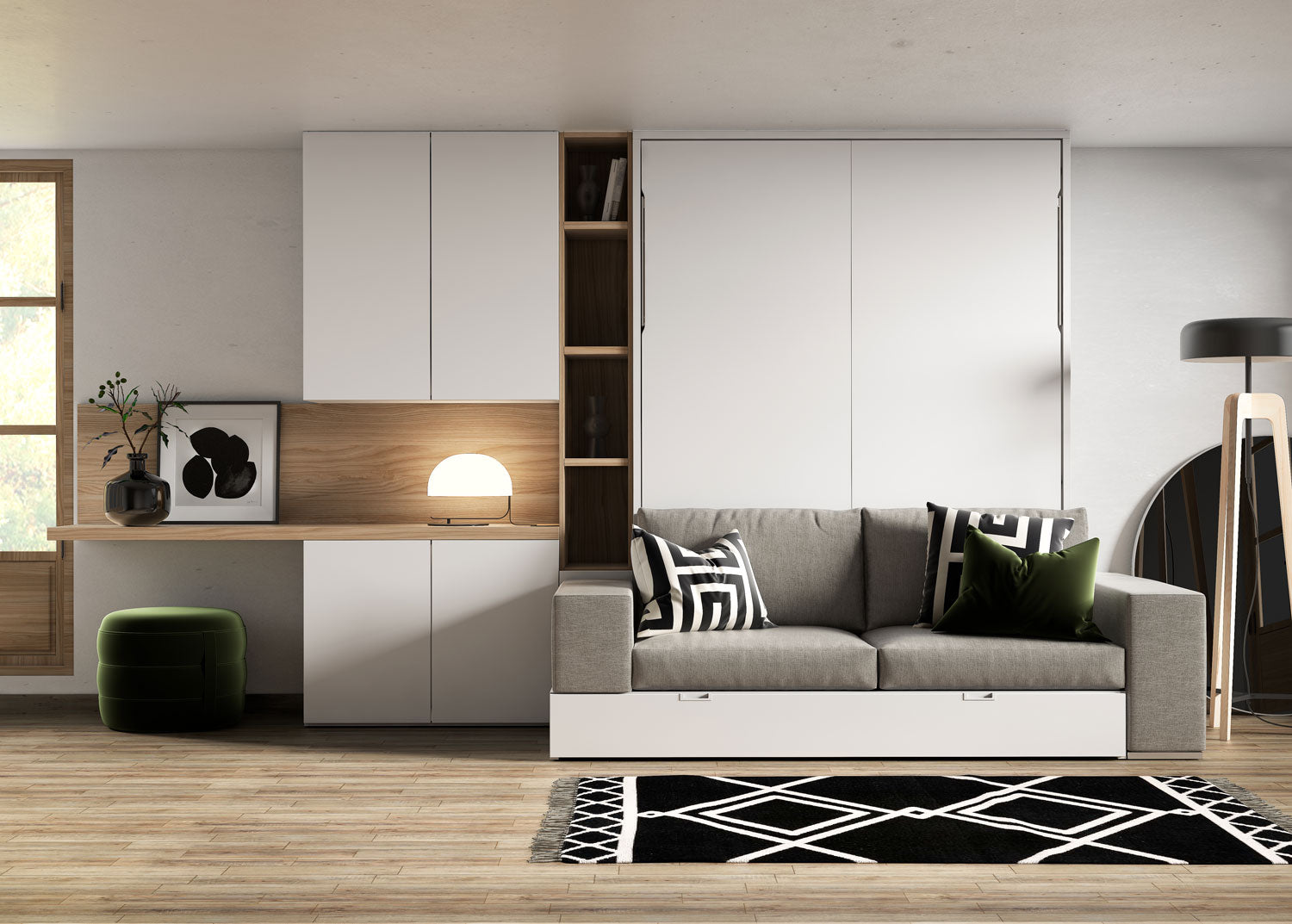 Lit escamotable canapé CUBE Sofa vertical et transversal