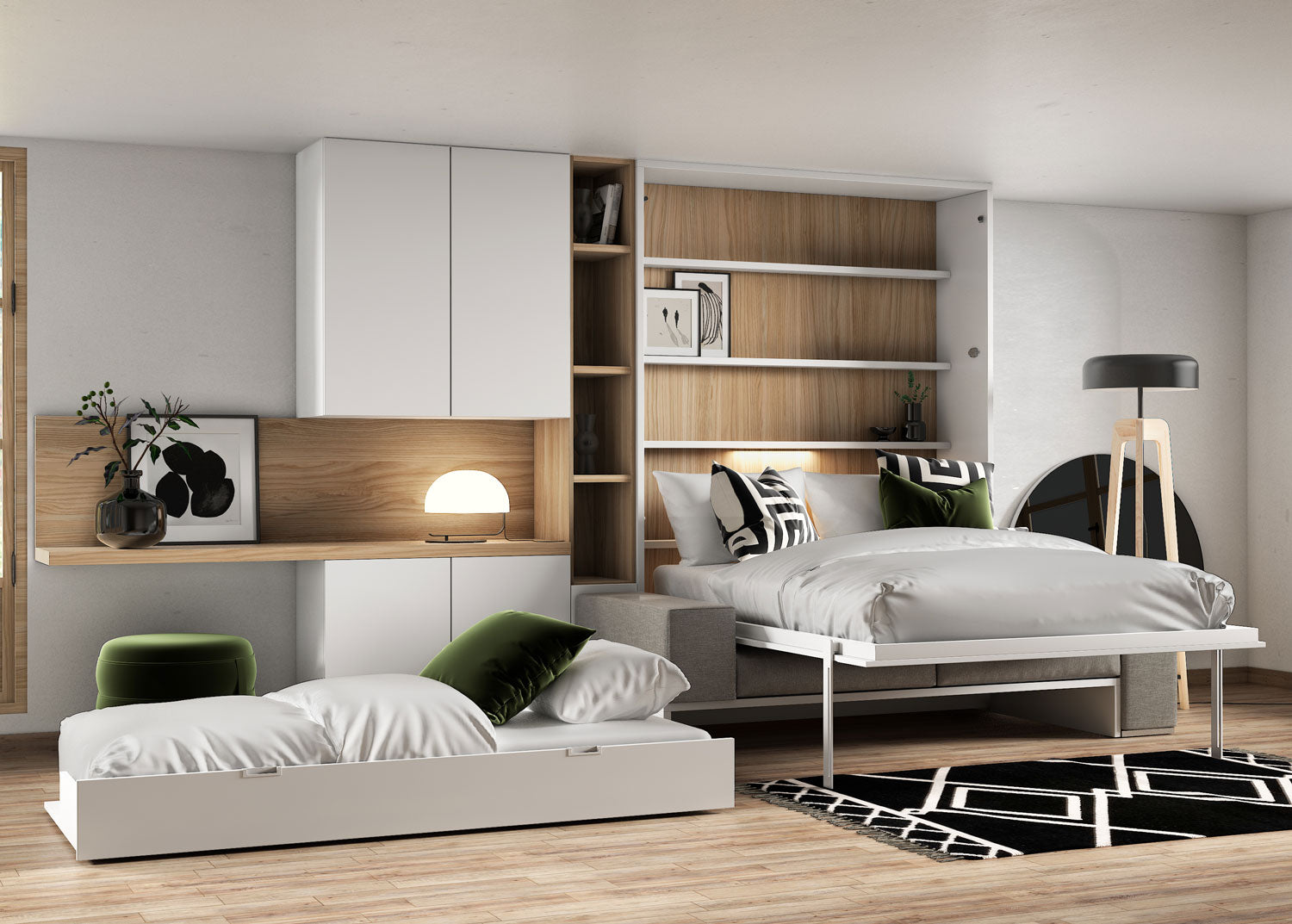 Lit escamotable canapé CUBE Sofa vertical et transversal
