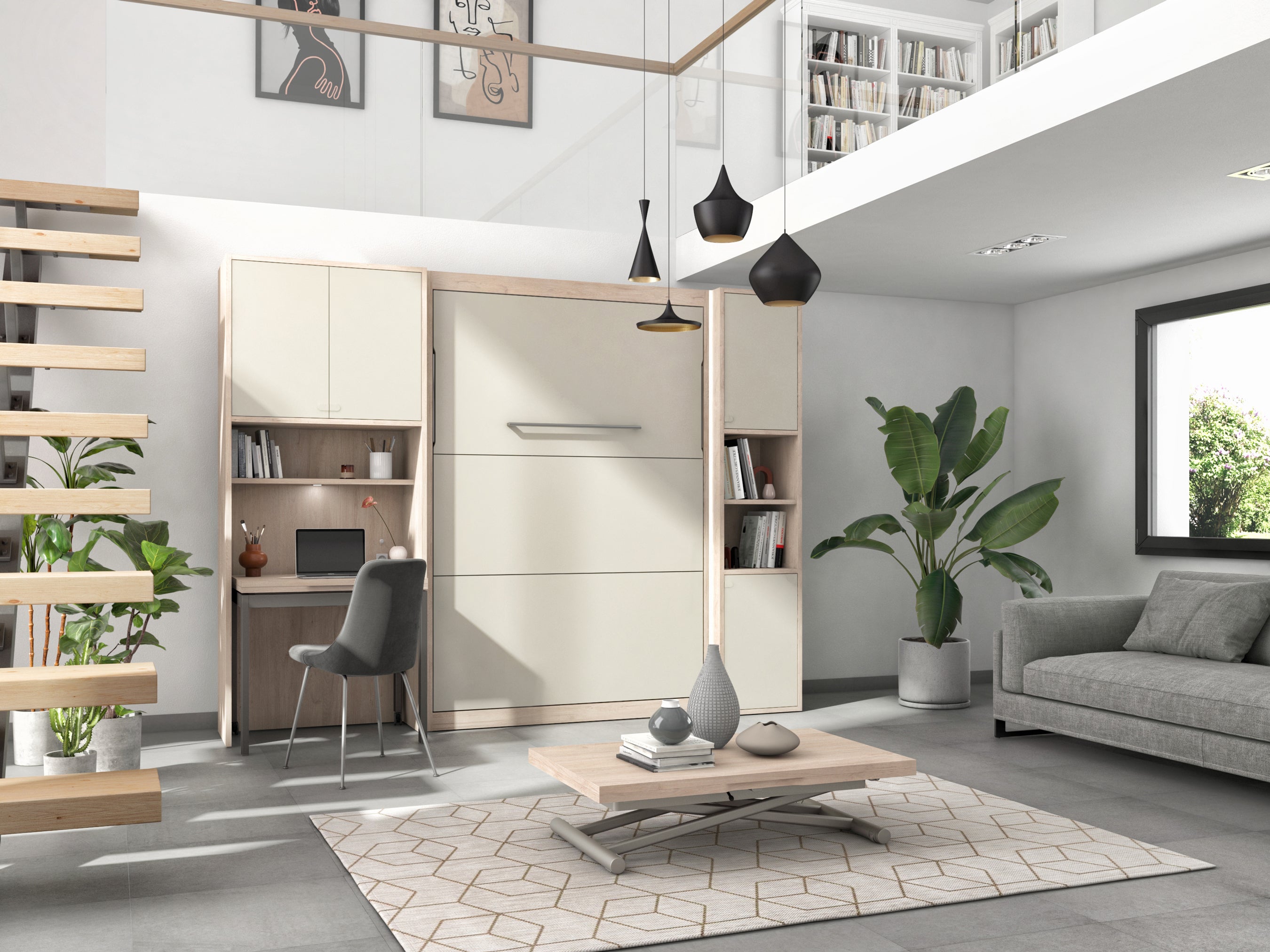 Lit escamotable SMART vertical et transversal