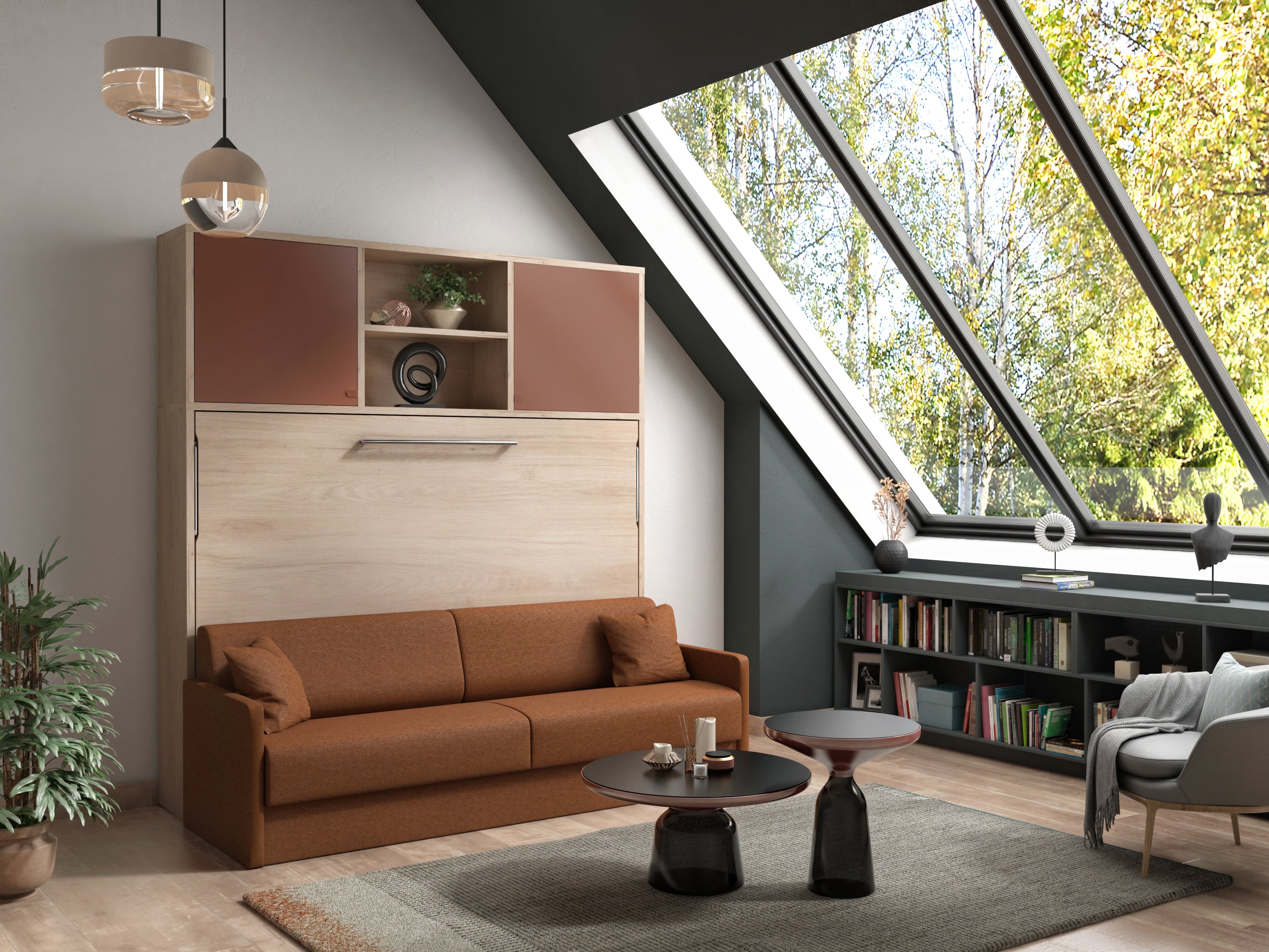 Lit escamotable canapé SMART Sofa vertical et transversal