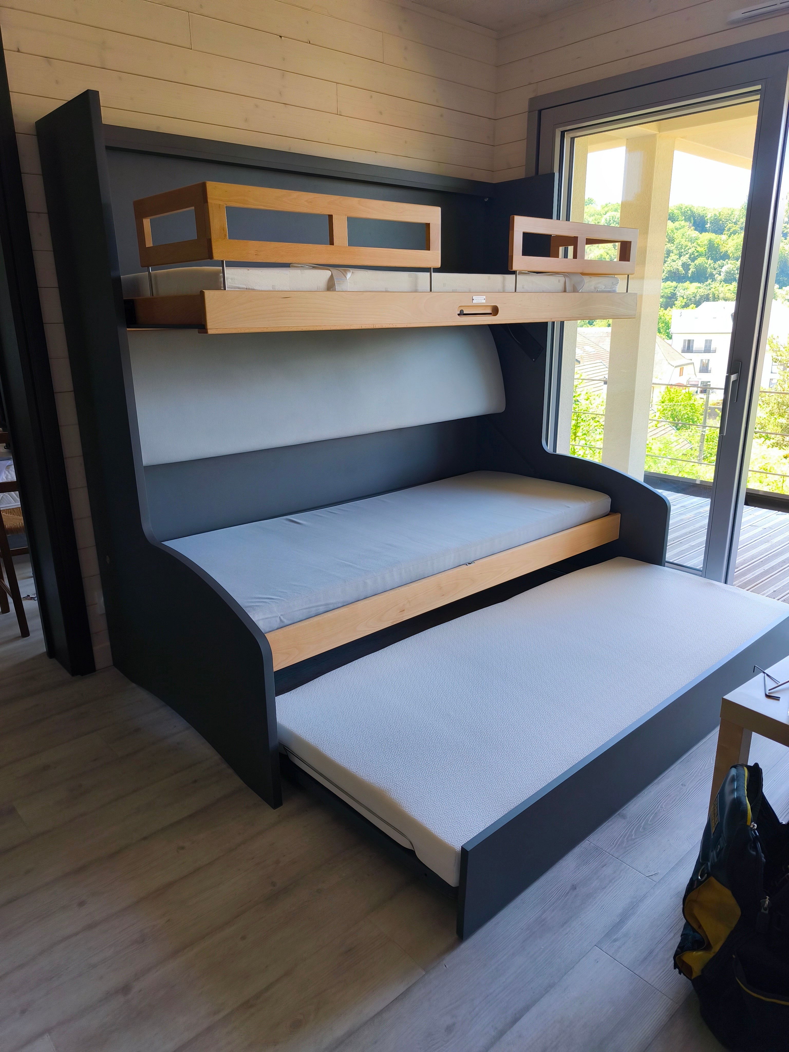 Réalisations lit escamotable superposé canapé BL4