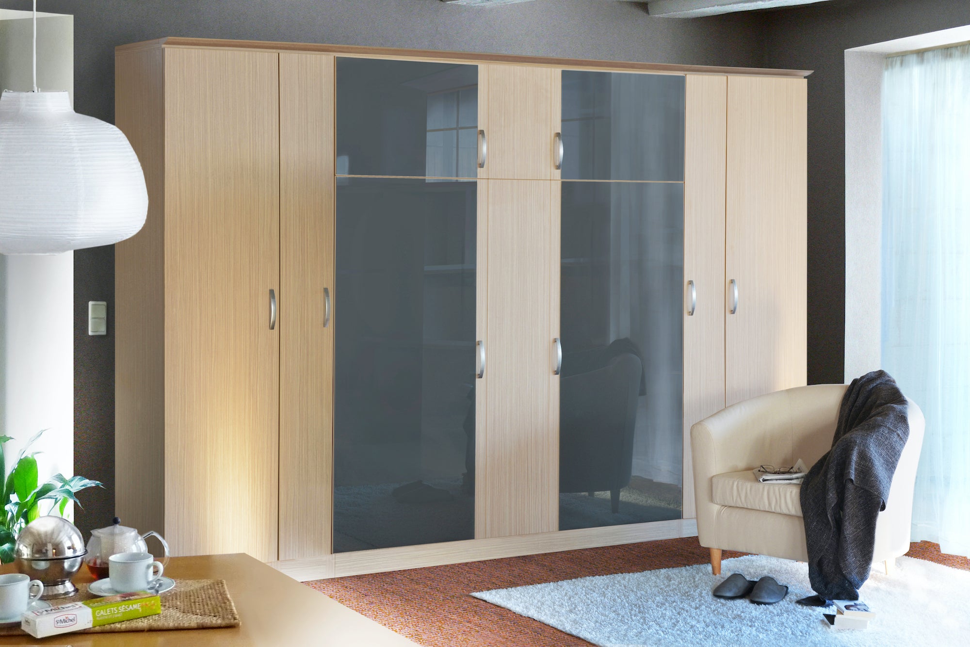 Lit escamotable MELAMIX vertical et transversal