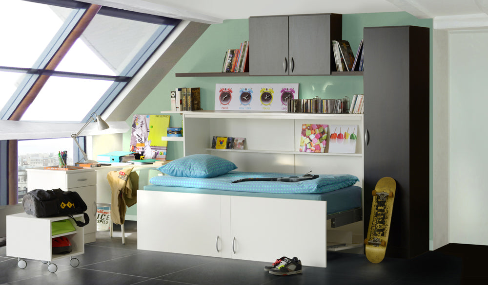 Lit escamotable MELAMIX vertical et transversal