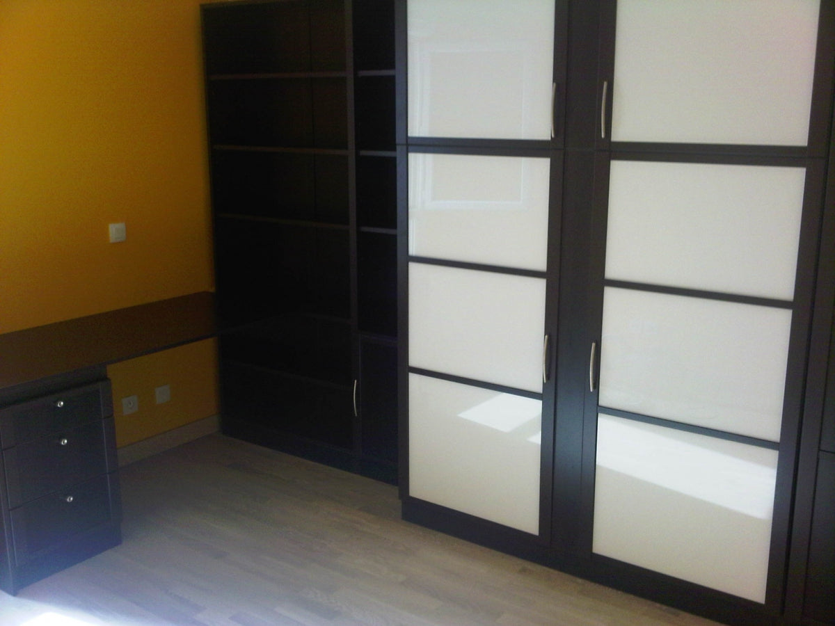 Lit escamotable Melamix avec facades en verre
