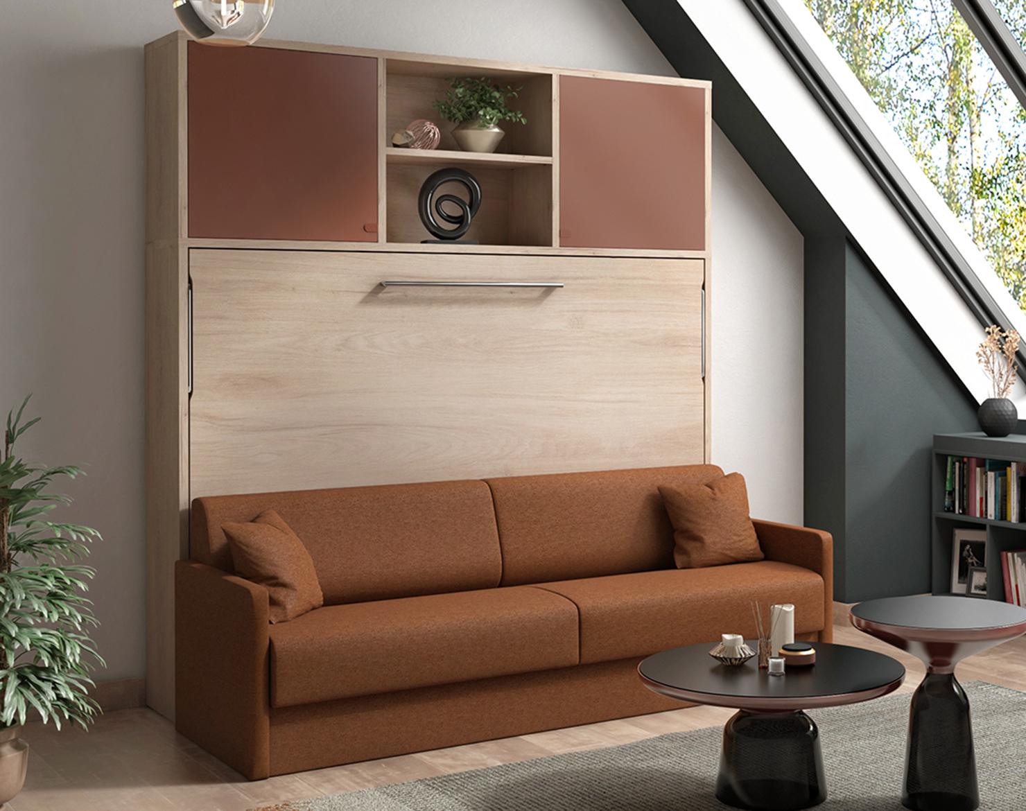 Lit escamotable canapé SMART Sofa vertical et transversal