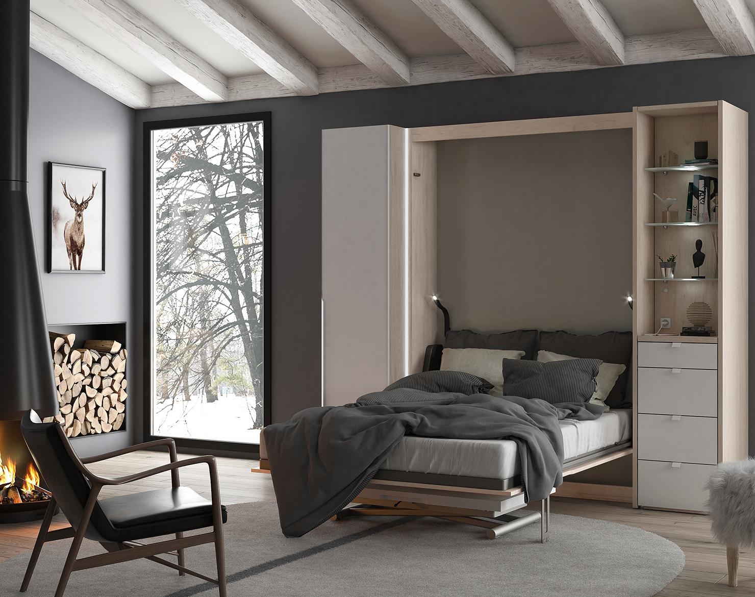 Lit escamotable SMART vertical et transversal