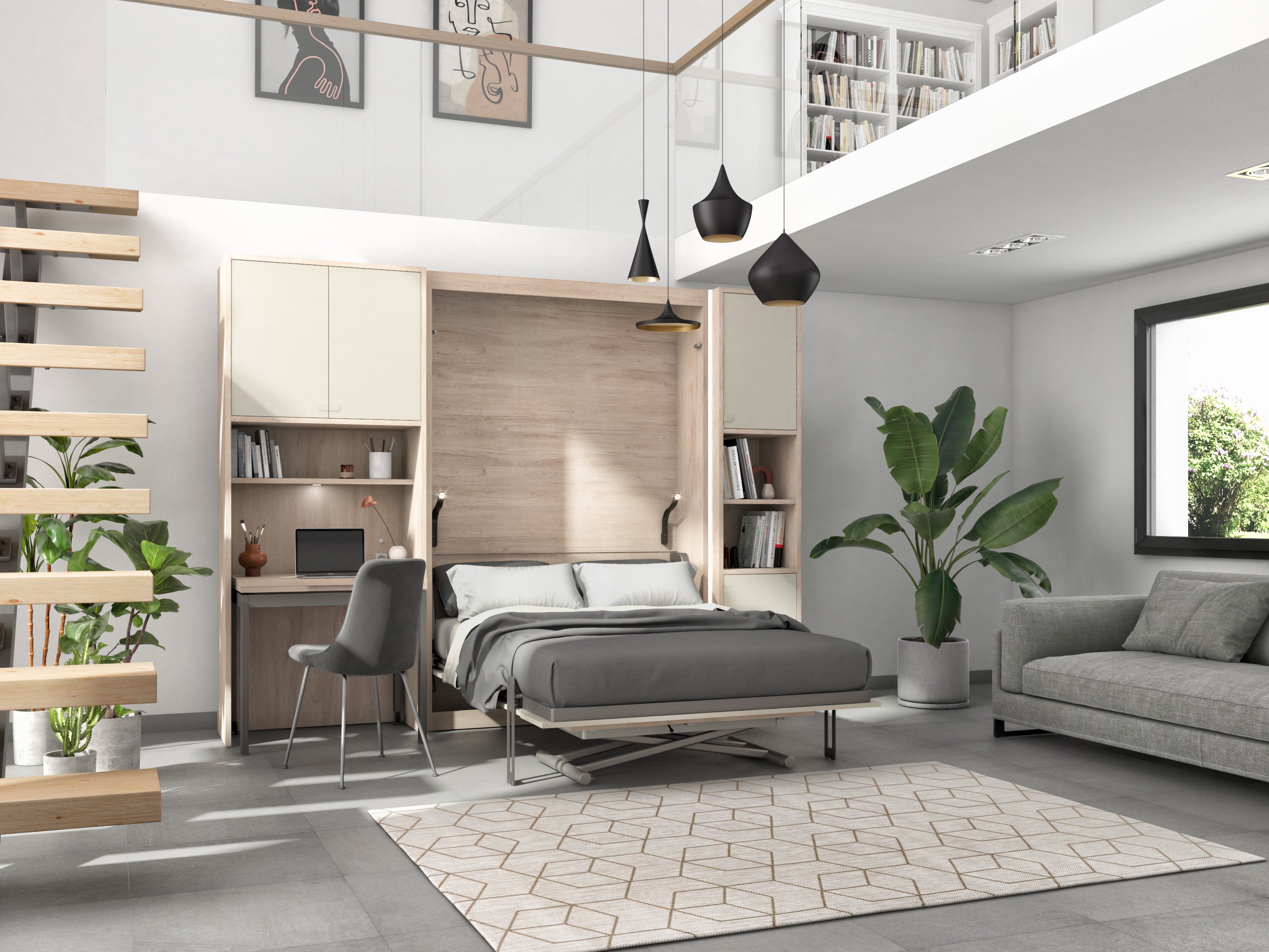 Lit escamotable SMART vertical et transversal
