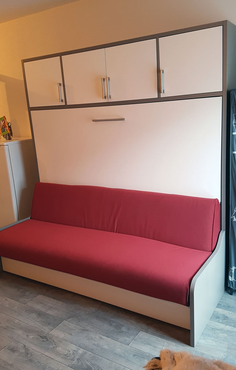 Lit escamotable Premium Sofa transversal avec rangements
