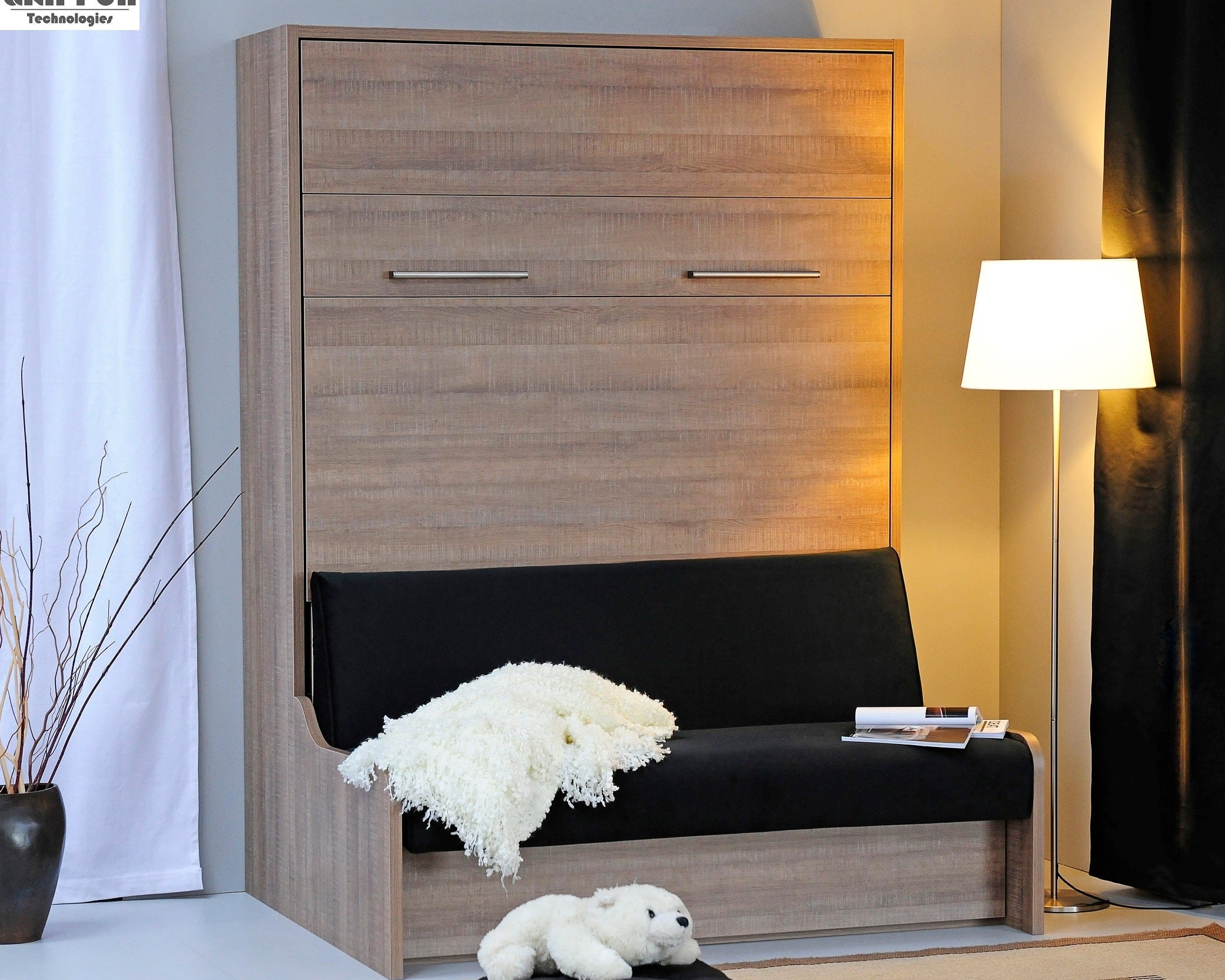 Lit escamotable canapé PREMIUM SOFA vertical et transversal